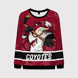 Свитшот мужской Arizona Coyotes маскот, цвет: 3D-черный