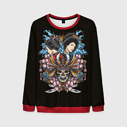Свитшот мужской Самурай и Гейшы, цвет: 3D-красный