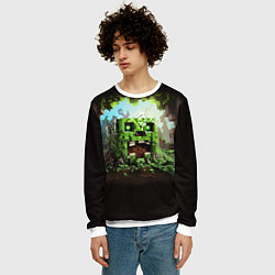 Свитшот мужской Майнкрафт - игра окончена, цвет: 3D-белый — фото 2