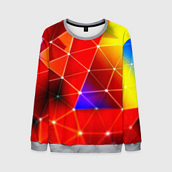 Свитшот мужской Digital triangle abstract, цвет: 3D-меланж