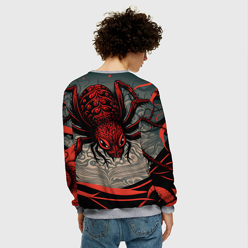 Мужской свитшот Красный паук / 3D-Меланж – фото 4