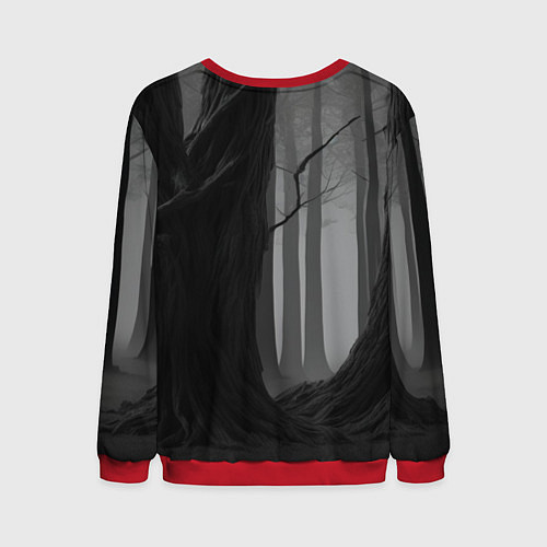 Мужской свитшот Wednesday Addams в лесу / 3D-Красный – фото 2
