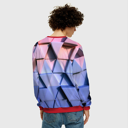 Мужской свитшот Triangle gradient / 3D-Красный – фото 4