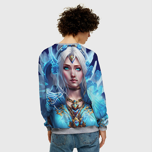 Мужской свитшот Crystal Maiden Dota / 3D-Меланж – фото 4