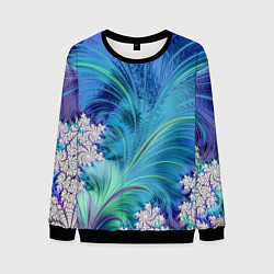 Свитшот мужской Авангардная фрактальная композиция, цвет: 3D-черный