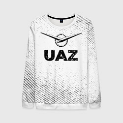 Мужской свитшот UAZ с потертостями на светлом фоне