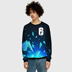 Свитшот мужской Rainbow Six взрыв частиц, цвет: 3D-черный — фото 2