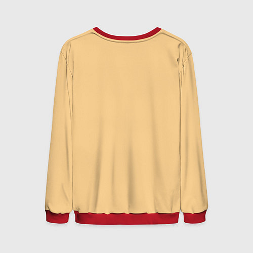 Мужской свитшот Кот-воин / 3D-Красный – фото 2