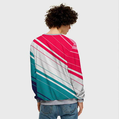 Мужской свитшот Counter strike 2 полосы / 3D-Меланж – фото 4