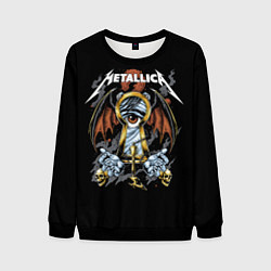 Свитшот мужской Металлика - Metallica, цвет: 3D-черный
