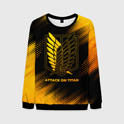 Мужской свитшот Attack on Titan - gold gradient