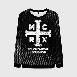 Свитшот мужской My Chemical Romance с потертостями на темном фоне, цвет: 3D-черный