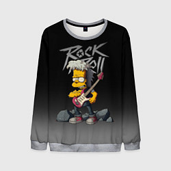 Свитшот мужской Рок Симпсоны, цвет: 3D-меланж