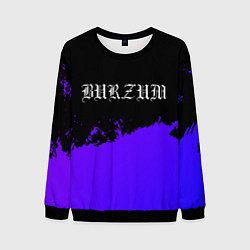 Свитшот мужской Burzum purple grunge, цвет: 3D-черный