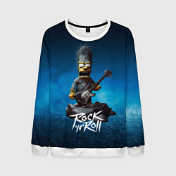 Свитшот мужской Simpson rock, цвет: 3D-белый
