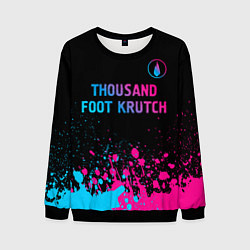 Свитшот мужской Thousand Foot Krutch - neon gradient: символ сверх, цвет: 3D-черный