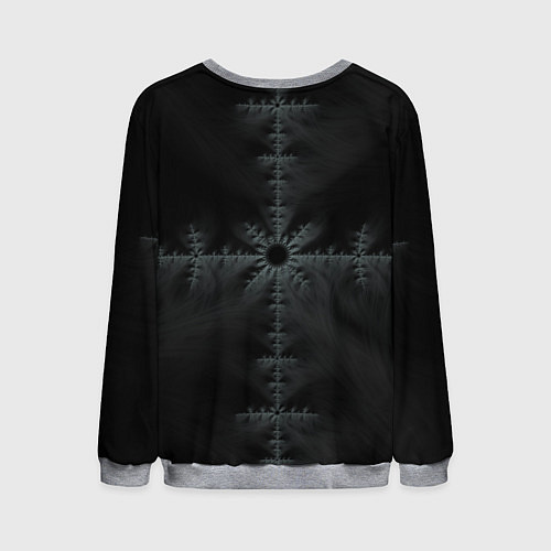 Мужской свитшот Фрактал снежинка / 3D-Меланж – фото 2