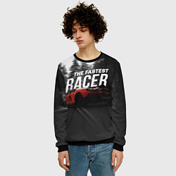 Свитшот мужской The fastest racer, цвет: 3D-черный — фото 2