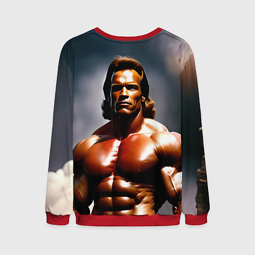 Мужской свитшот Арнольд Шварценеггер железный арни / 3D-Красный – фото 2