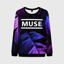 Свитшот мужской Muse neon monstera, цвет: 3D-черный