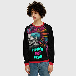 Свитшот мужской Punks not dear, цвет: 3D-красный — фото 2