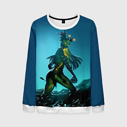 Свитшот мужской Subnautica русалка, цвет: 3D-белый