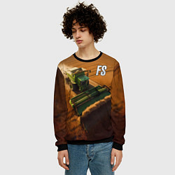 Свитшот мужской Farming Simulator - Зеленый трактор, цвет: 3D-черный — фото 2