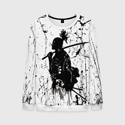 Свитшот мужской Самурай - древний воин, цвет: 3D-белый