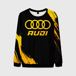 Свитшот мужской Audi - gold gradient, цвет: 3D-черный