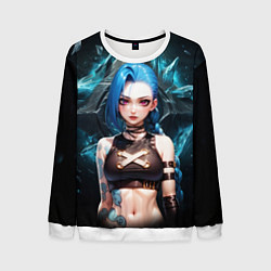 Свитшот мужской Jinx arcane league of legends, цвет: 3D-белый