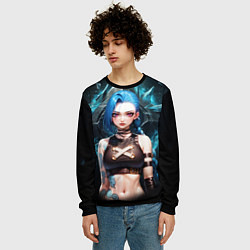 Свитшот мужской Jinx arcane league of legends, цвет: 3D-черный — фото 2