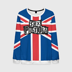 Свитшот мужской Sex Pistols - панк рок, цвет: 3D-белый