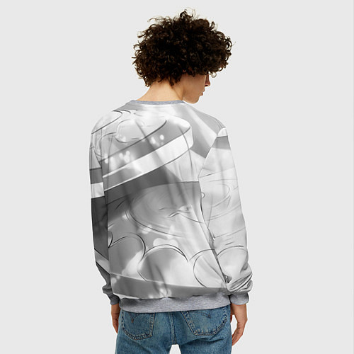 Мужской свитшот Аниме девушка в откровенном костюме / 3D-Меланж – фото 4