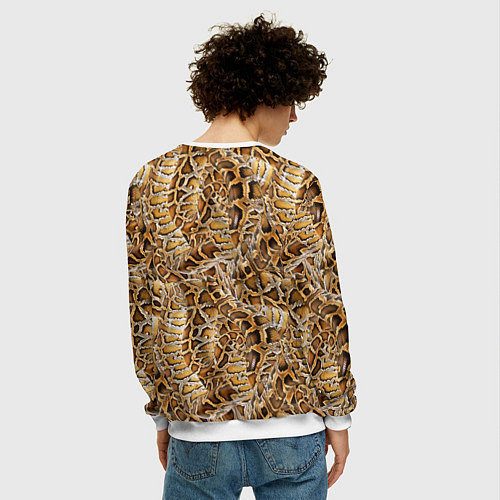 Мужской свитшот Змеиный клубок / 3D-Белый – фото 4