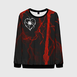 Мужской свитшот Гранж, разводы и паук