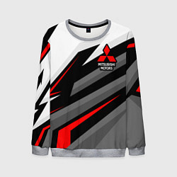 Свитшот мужской Mitsubishi motors - красная линия, цвет: 3D-меланж