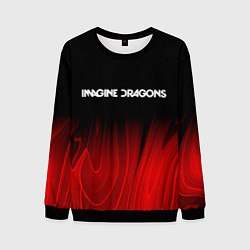 Мужской свитшот Imagine Dragons red plasma