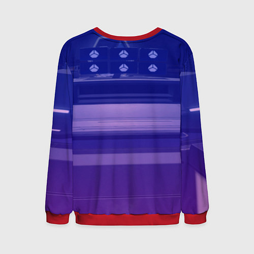 Мужской свитшот Серебряный Волк стар рейл / 3D-Красный – фото 2