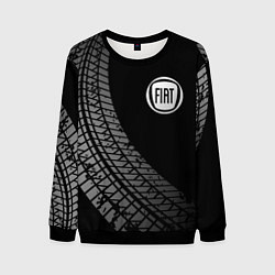 Свитшот мужской Fiat tire tracks, цвет: 3D-черный
