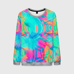 Свитшот мужской Кислотный тай-дай: паттерн, цвет: 3D-меланж