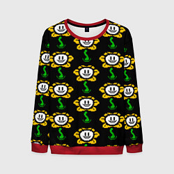 Свитшот мужской Undertale - flowey smile, цвет: 3D-красный