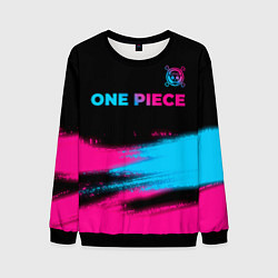 Мужской свитшот One Piece - neon gradient: символ сверху