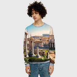 Свитшот мужской Руины Рима, цвет: 3D-меланж — фото 2