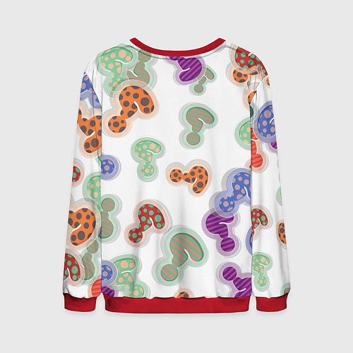 Мужской свитшот Вопросики / 3D-Красный – фото 2