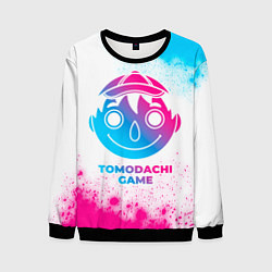 Свитшот мужской Tomodachi Game neon gradient style, цвет: 3D-черный