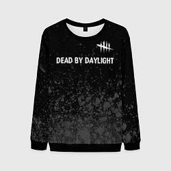 Мужской свитшот Dead by Daylight glitch на темном фоне: символ све