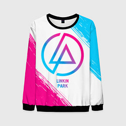 Свитшот мужской Linkin Park neon gradient style, цвет: 3D-черный