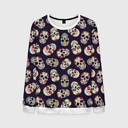 Мужской свитшот Узор с черепами Pattern with skulls