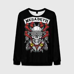 Свитшот мужской Megadeth - ядерный череп, цвет: 3D-черный