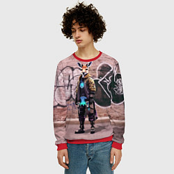 Свитшот мужской Dude kangaroo - Bronx - New York, цвет: 3D-красный — фото 2